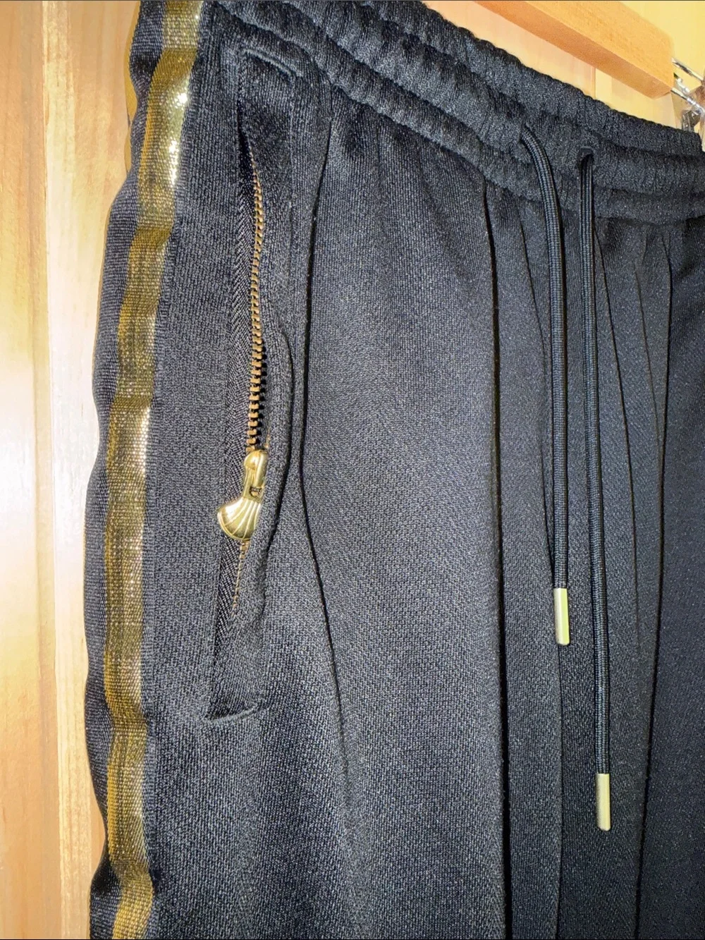 Adidas Originals SST 50th Anniversary Superstar Track Pants Metallic Gold Black